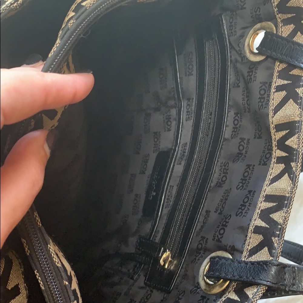Michael Kors Logo Tote Shoulder Bag Purse - Picture 6 of 8